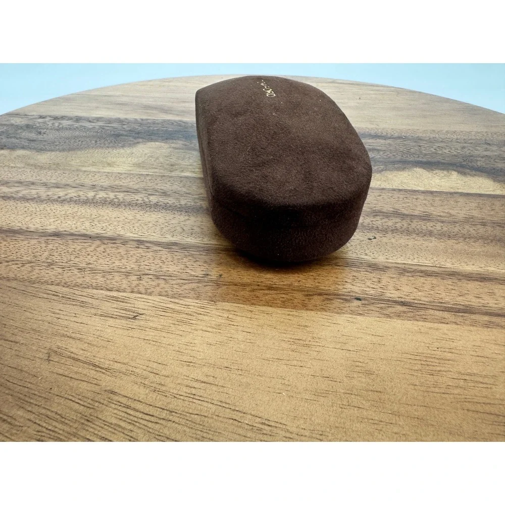 Tom Ford Brown Suede Hard Case for Glasses‎ Sunglasses Eyewear